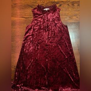 Annalee & Hope high neck red velvet cocktail dress